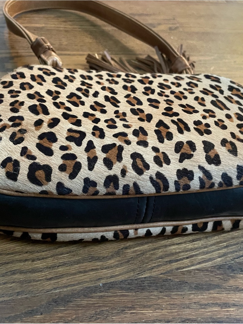 Anthony Luciano Vintage Bespoke Leopard Pony Hair Lucite Frame Bag - Designer - Picture 6 of 7